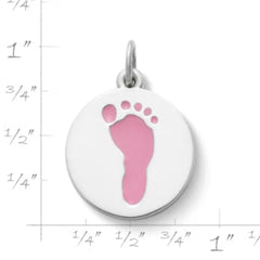 Enamel Footprint Charm