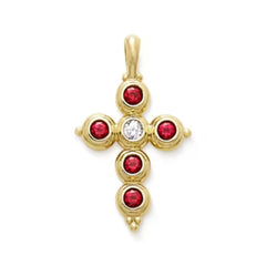 Antiquity Gemstone Cross Pendant