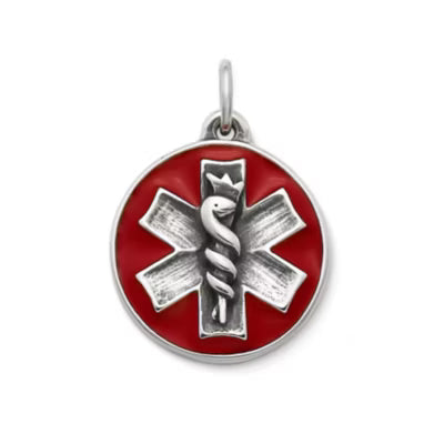 Enamel Medical Alert Charm
