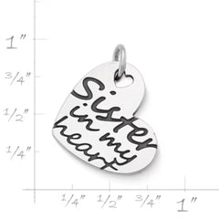 "Sister in My Heart" Charm