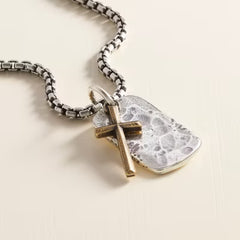Engravable Tag and Cross Charm