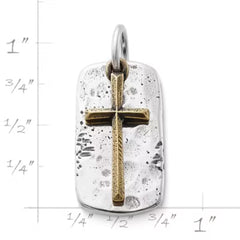 Engravable Tag and Cross Charm