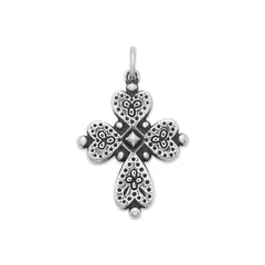 Heart's Devotion Cross Charm