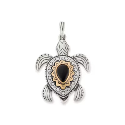 Sea Turtle Gemstone Pendant