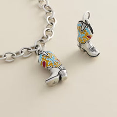 Enamel Western Boot Charm