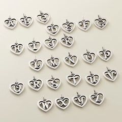 Heart Script Initial Charm