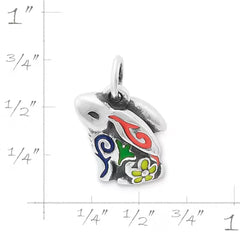 Enamel Festive Bunny Charm