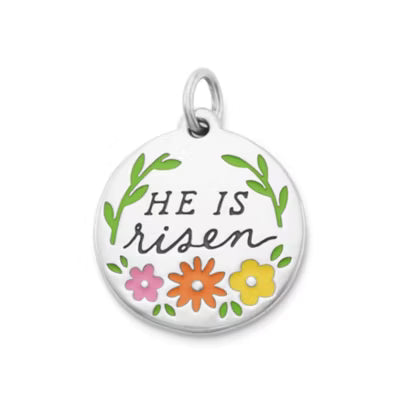 Enamel "He is Risen" Charm