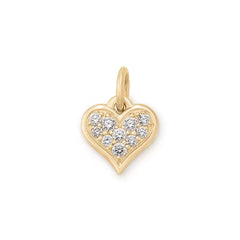 Delicate Pave Diamond Heart Pendant