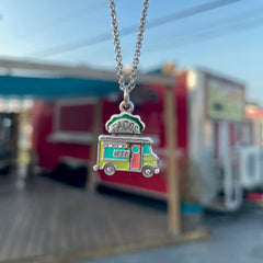 Enamel Taco Truck Charm