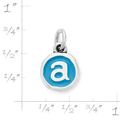 Enamel Initial Disc Charm