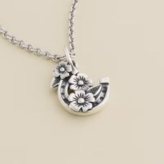 Floral Horseshoe Charm