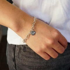 Petite Floral Heart Charm