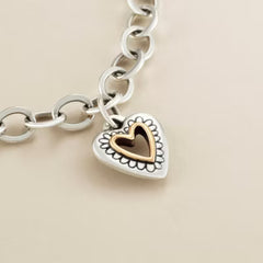 Petite Framed Heart Charm