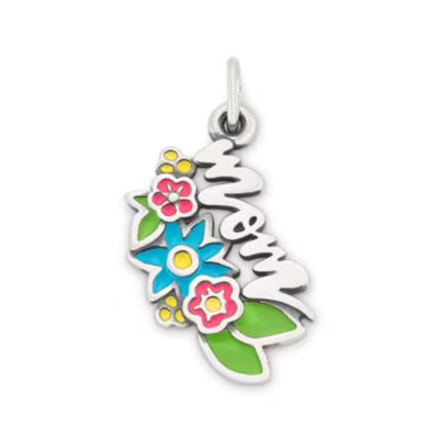 Floral Enamel Mom Charm