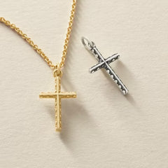 Petite Elegant Cross Charm