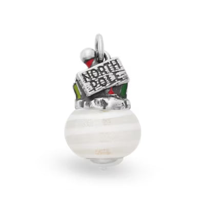 Enamel North Pole Art Glass Charm