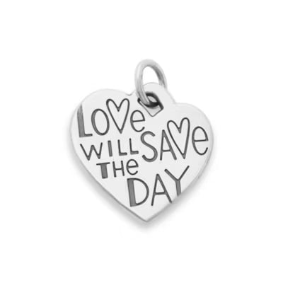 Love Will Save the Day Heart Charm