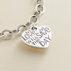 Love Will Save the Day Heart Charm
