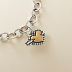 Beaded Heart and Arrow Charm