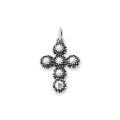 Sunflower Cross Charm