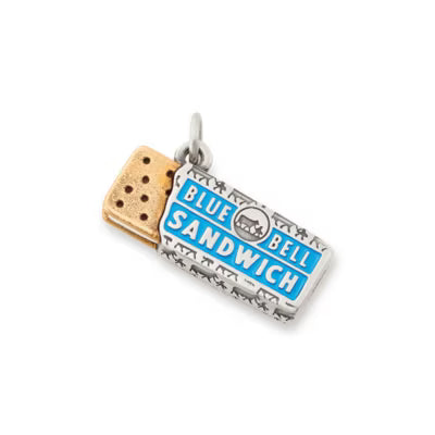 Enamel Blue Bell Ice Cream Sandwich Charm