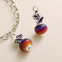 Enamel Halloween Night Art Glass Charm