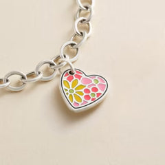Enamel Groovy Heart Charm