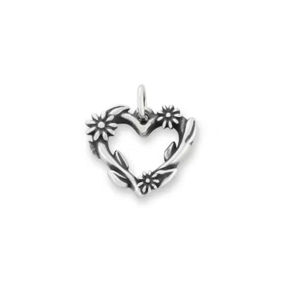 Flowering Vines Heart Charm