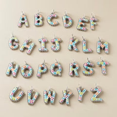 Enamel Consuela Floral Initial Charm