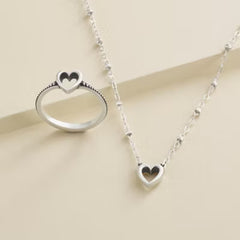 Delicate Heart Beaded Necklace