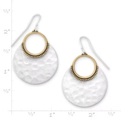 Hammered Eclipse Dangle Earrings