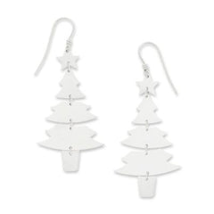 Merry Christmas Tree Dangle Earrings