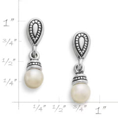Vintage Cultured Pearl Drop Earrings