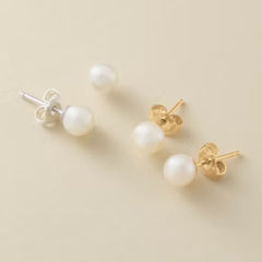 Round Gemstone Studs