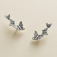 Dancing Butterfly Ear Climbers