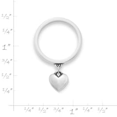 Mini Heart Charm Dangle Ring