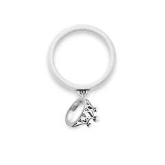 Tiny Tiara Charm Dangle Ring