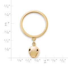 Jingle Bell Charm Dangle Ring