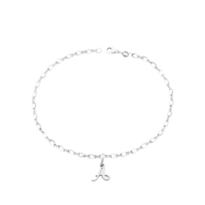 Small Script Initial Anklet