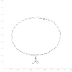 Small Script Initial Anklet