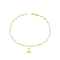 Small Script Initial Anklet