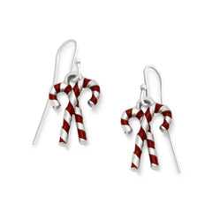 Enamel Candy Cane Earrings
