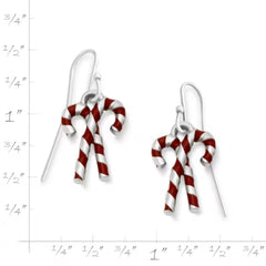 Enamel Candy Cane Earrings