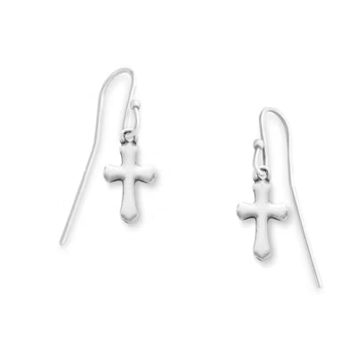 Flared Cross Earrings