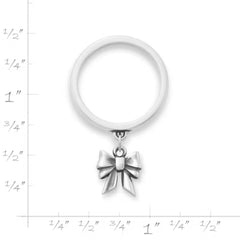 Tiny Bow Charm Dangle Ring