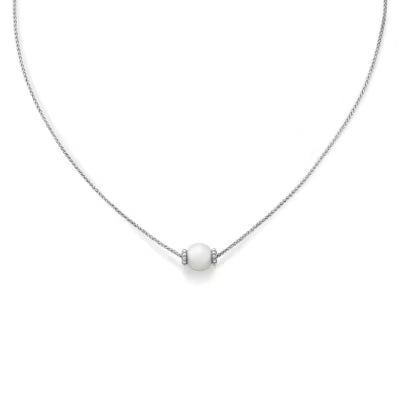 Beaded Cultured Pearl Slider Necklace