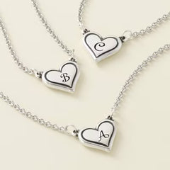 Delicate Heart Initial Necklace