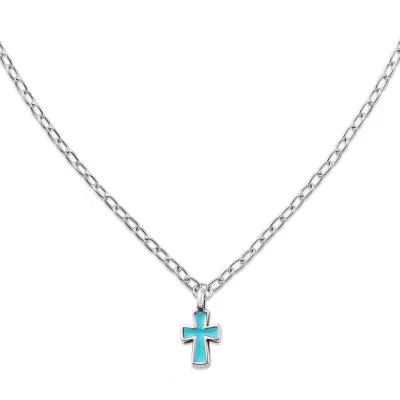 Enamel Petite Cross Necklace