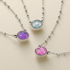 Sculpted Daisy Layered Gemstone Necklace